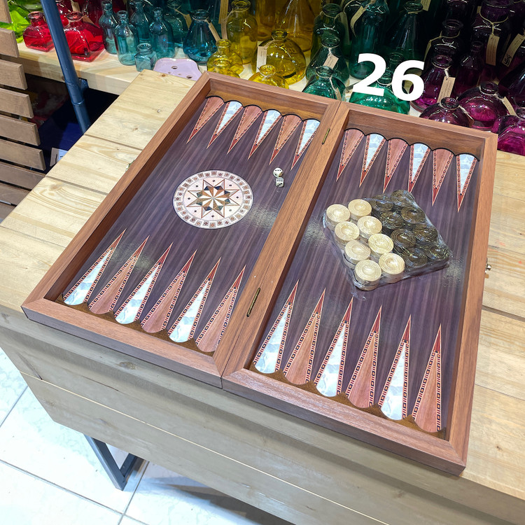 تخته نرد و شطرنج ام دی اف طرح مرمر کد 26