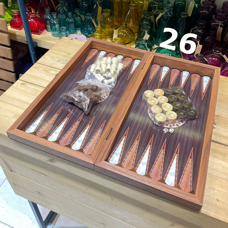 تخته نرد و شطرنج ام دی اف طرح مرمر کد 26