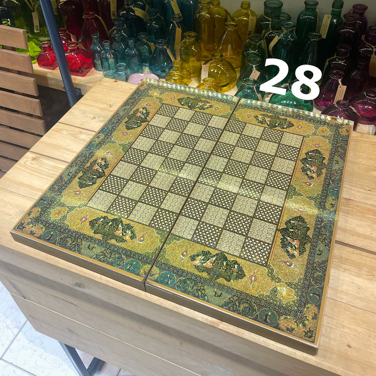 تخته نرد و شطرنج ام دی اف طرح ساسانی کد 28