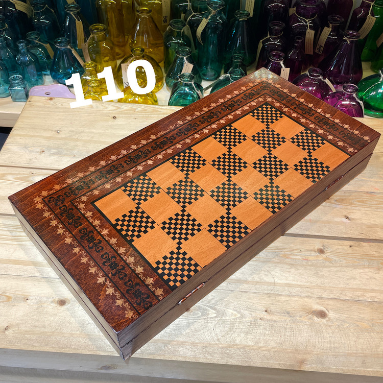 تخته نرد و شطرنج نراد چوب سرخ بزرگ کد 110