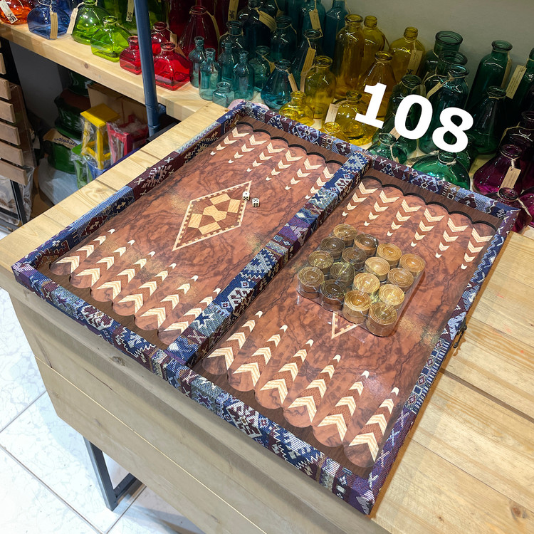 تخته نرد چرمی طرح وینگه MDF کد 108