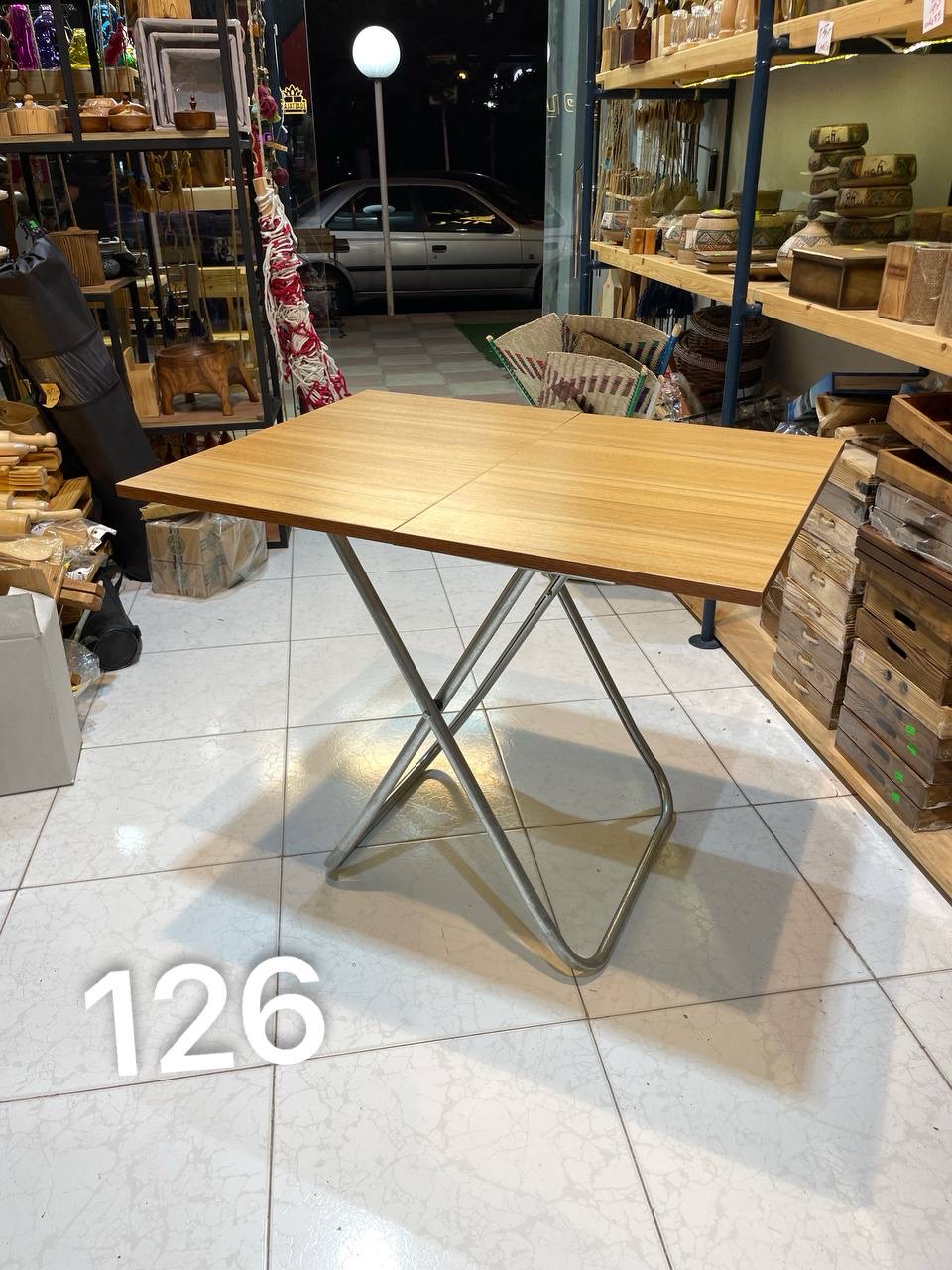 میز تاشو گالوانیزه MDF