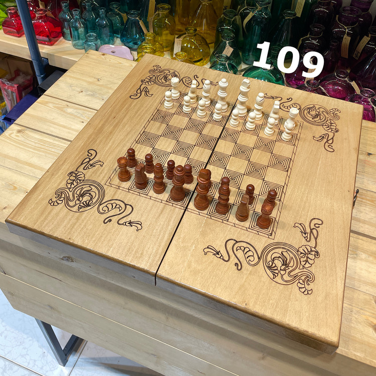 تخته نرد و شطرنج نراد چند لای روس بزرگ کد 109
