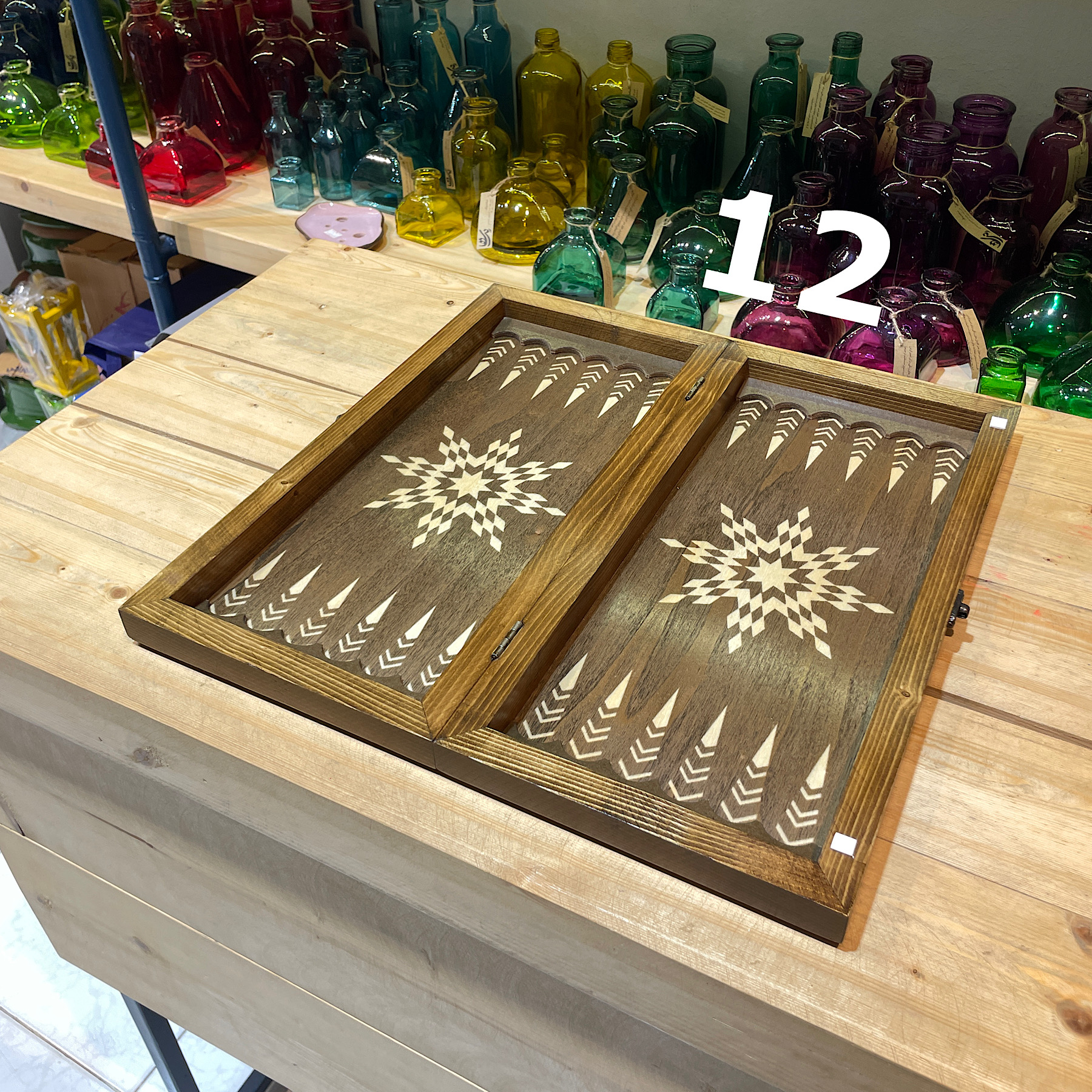 تخته نرد و شطرنج نراد روس متوسط کد 12