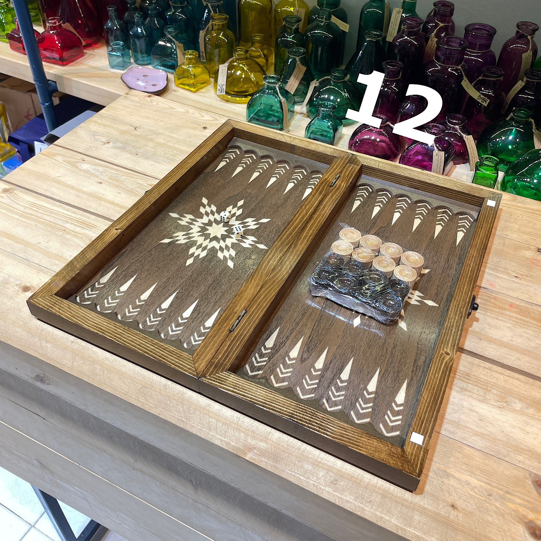 تخته نرد و شطرنج نراد روس متوسط کد 12
