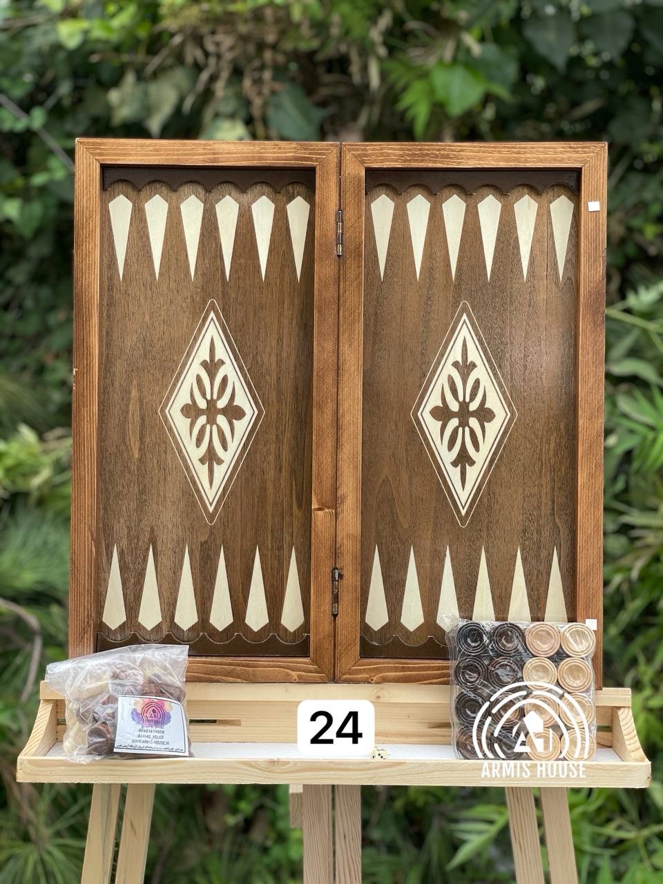 تخته نرد و شطرنج نراد روس بزرگ کد 24