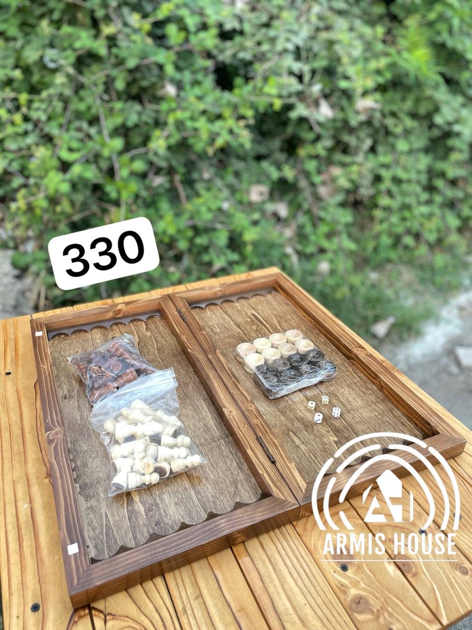 تخته نرد و شطرنج نراد روس بزرگ کد 330