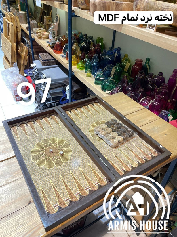 تخته نرد و شطرنج mdf طرح خاتم 97