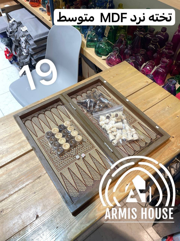 تخته نرد و شطرنج چوب MDF کد 19