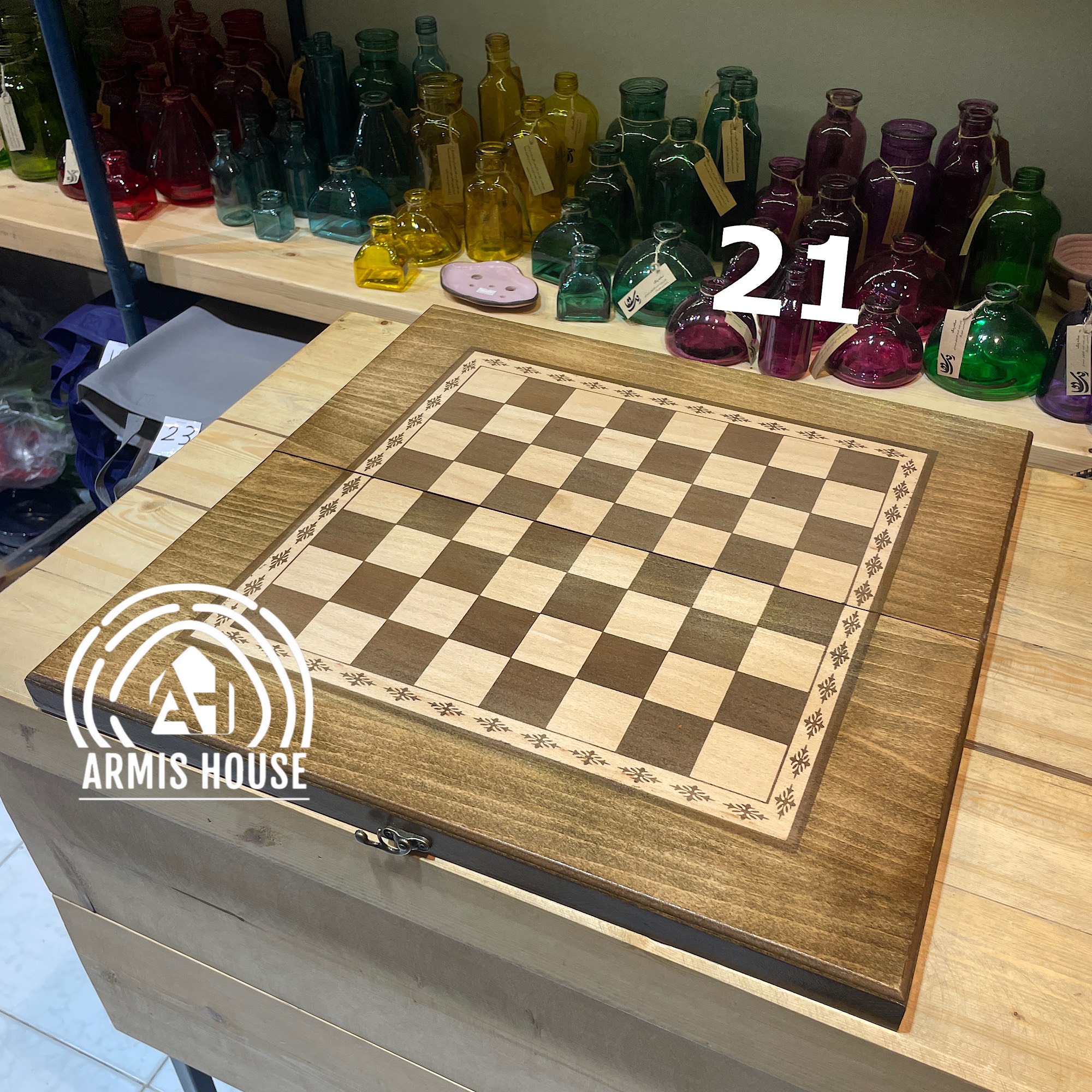 تخته نرد و شطرنج نراد روس بزرگ کد 21